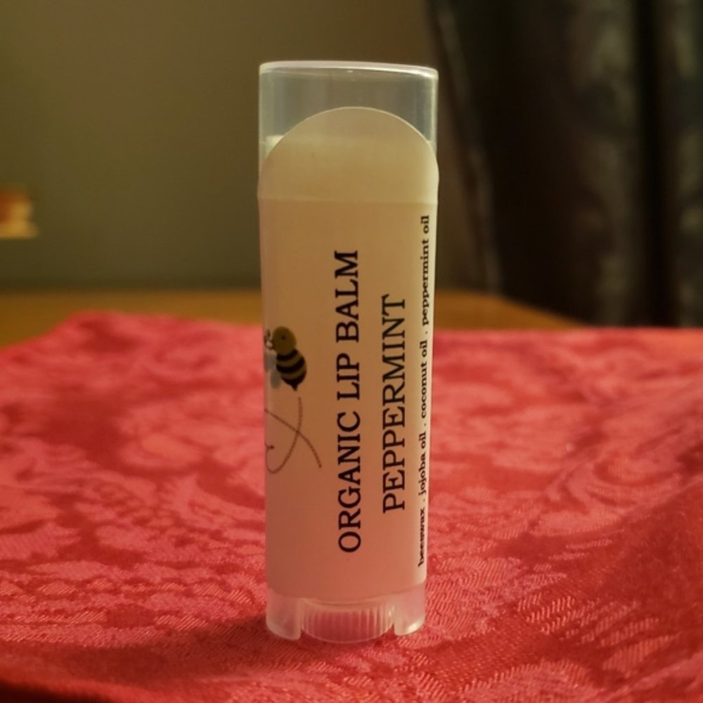 1 Organic PEPPERMINT Lip Balm Hand Crafted NWT - Picture 2 of 11